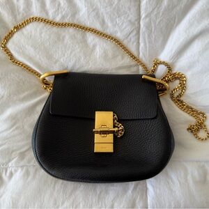 Chloe Drew Bag Black and Gold Hardware
